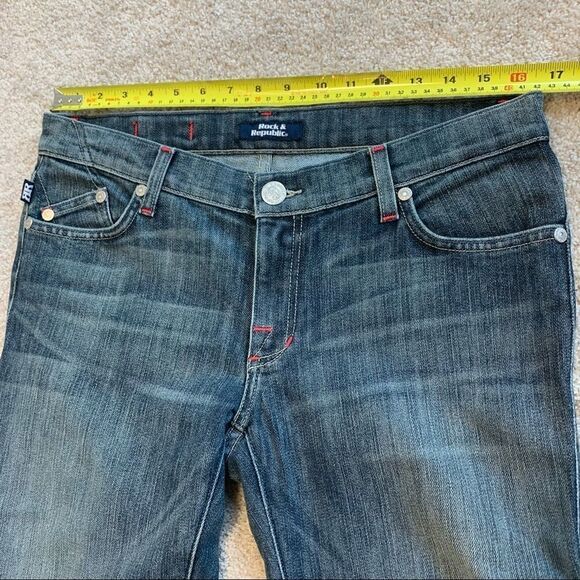 Rock & Republic pink stitching bootcut jeans Sz 30 - Picture 7 of 11